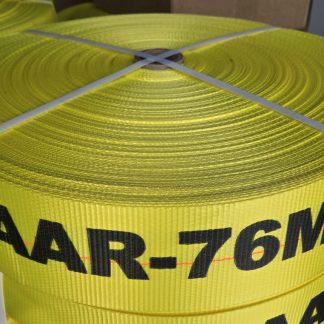 4" AAR Approved Yellow Polyester Webbing - 300 ft Roll